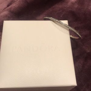 Pandora Bangle Pink /Faux Diamond